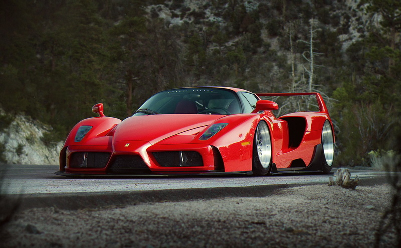 car, Ferrari Enzo, Ferrari, Khyzyl Saleem, widebody, artwork, vehicle, 720P