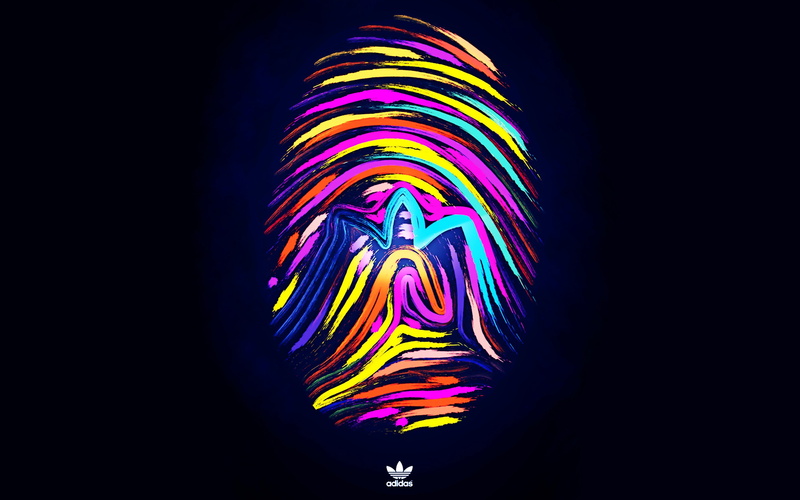 sports, background, 4K, adidas, Brand, Fingerprints, Colorful, Make