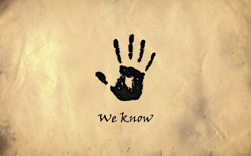 dirty, paper, people, we know, letter, backgrounds, day, stained, skyrim, hand, dark brotherhood, handprint, message, high angle view, 1080P, abstract