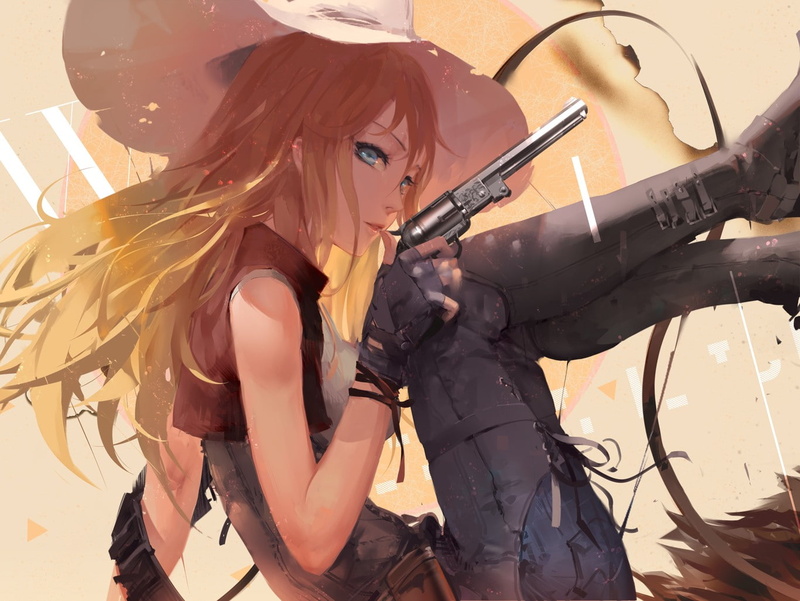 cowgirl, 720P, anime girls, anime, original characters