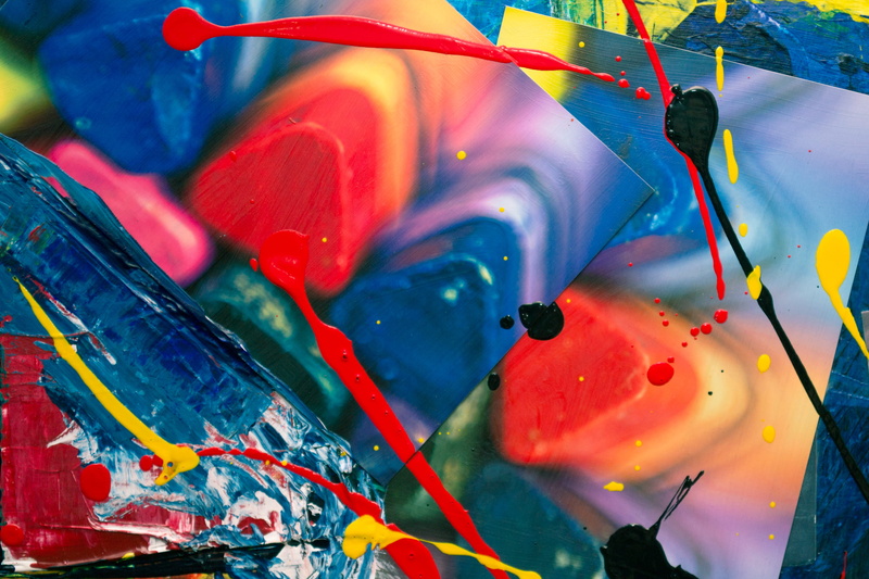 variation, 2K, collage, messy, abstract, no people, paint, art and craft, day, close-up, choice, primary colors, expressionism, creativity