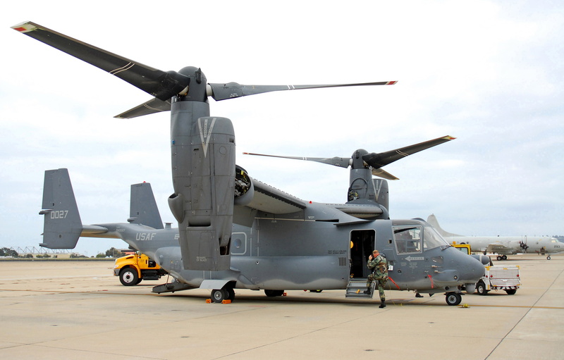 aerospace industry, Boeing-Bell V-22 Osprey, nature, helicopter, transportation, mode of transportation, airport runway, stationary, military, sky, air force