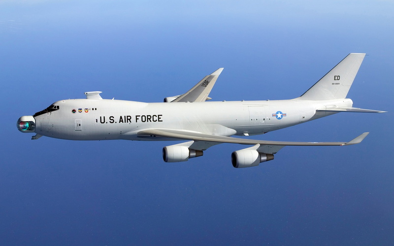 Boeing 747, air force, army, clear sky, white color, military aircraft, 2K, blue, travel, motion, plane, military, outdoors, mode of transportation, aerospace industry