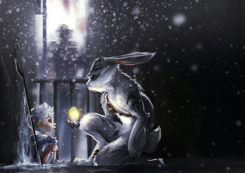 Jack Frost, 1080P, fantasy art, cold temperature, focus on foreground, statue, illuminated, nature, blizzard, sculpture, Rise of the Guardians, human representation