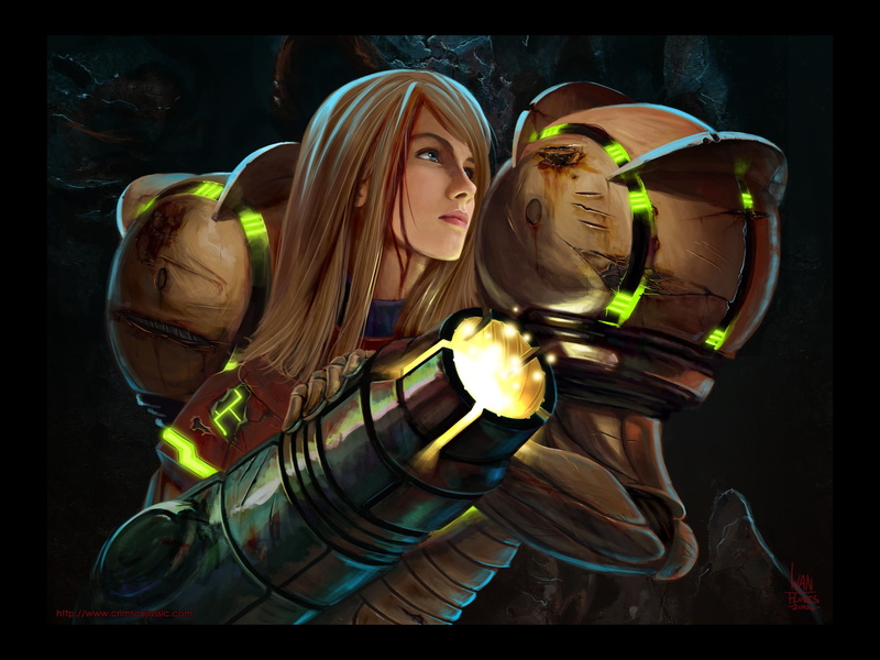 Metroid, amusement park ride, amusement park, black, one person, 720P, young women, headphones, arts culture and entertainment, illuminated, night, Samus Aran
