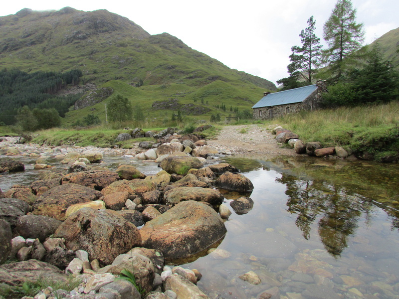 scotland, plant, rock, rock - object, scenics - nature, tranquility, hut, tree, mountains, outdoors, rural, environment, munro-bagging, hiking, beauty in nature