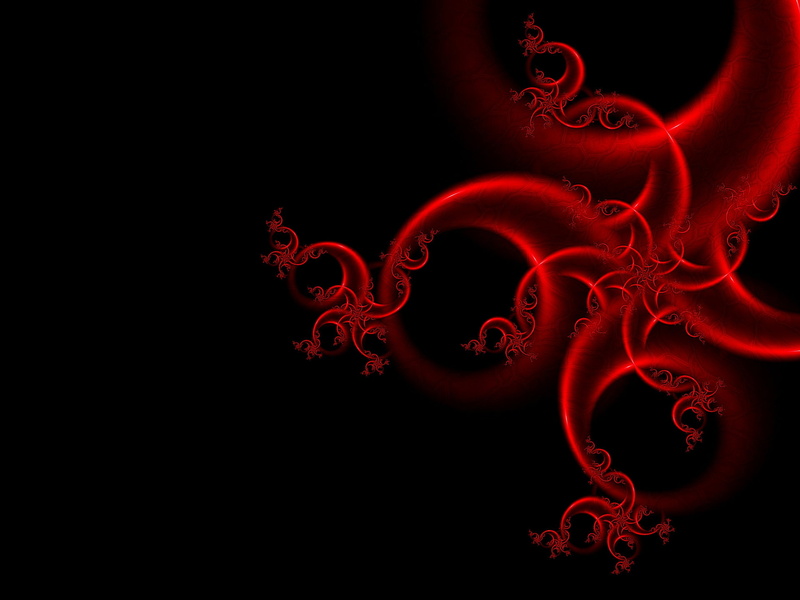 1080P, red, Black, fractal, art, abstract, dragon, hd