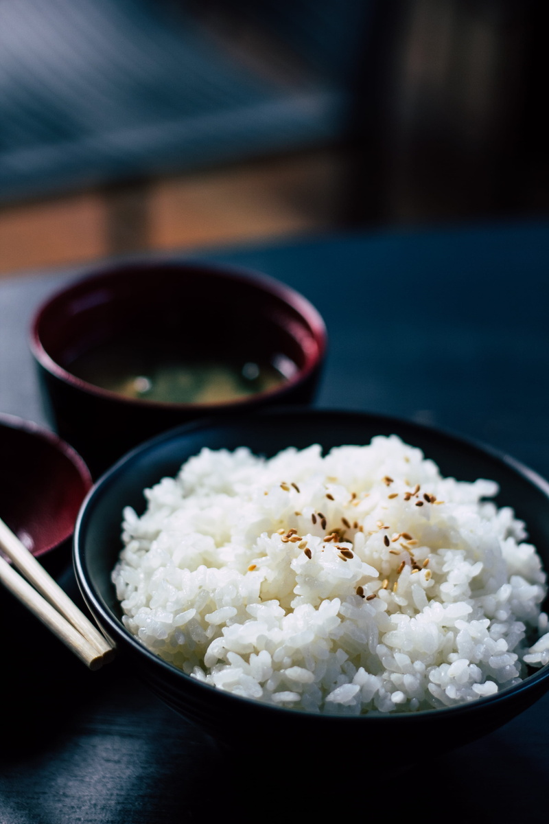freshness, black, porridge, steamed, ceramic, no people, white, eating utensil, asian, food, asian food, round, meal, sesame, focus on foreground, spoon