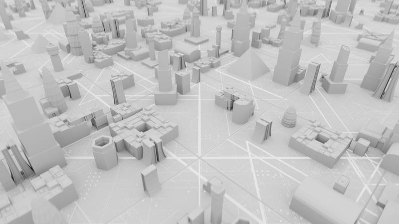 digital, hologram, abstract, futuristic city, 3D Abstract, digital art, 4K, CG