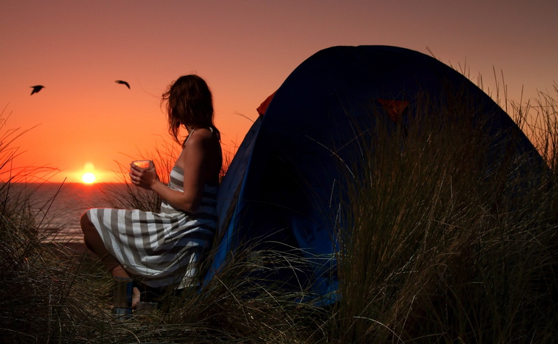 Like, sitting, dress, connection, land, s, outdoors, 4K, beauty in nature, Feels, Tent, hairstyle, Summer, Seasons, one person, Woman, white, trip, silhouette