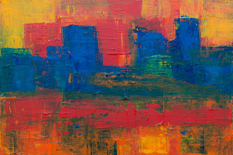 red, yellow, full frame, abstract, acrylic painting, painted, creativity, orange color, abstract painting, orange, contemporary art, textured effect