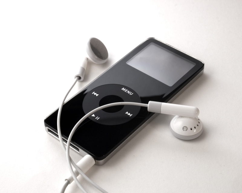 internet, studio shot, smart Phone, electrical Equipment, white background, headphones, player, listening, high angle view, sound, telecommunications Equipment