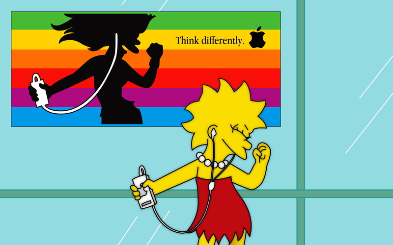ipod, lisa, 720P, apple, cartoon/comic, hd, the, simpsons