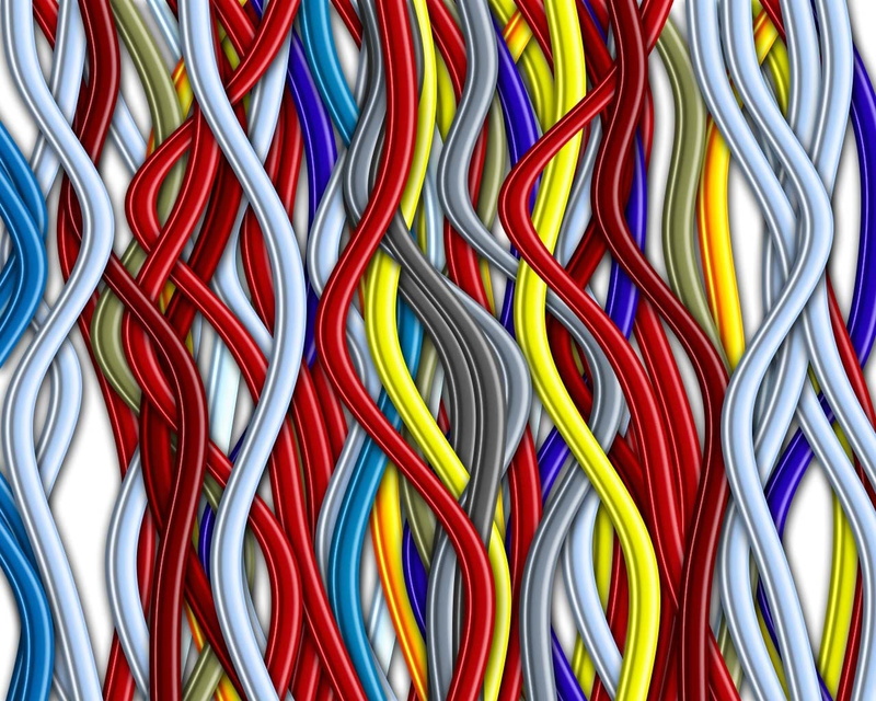 wireless technology, green, computer cable, no people, red, computer network, global communications, technology, multi colored, blue, telephone line, close-up