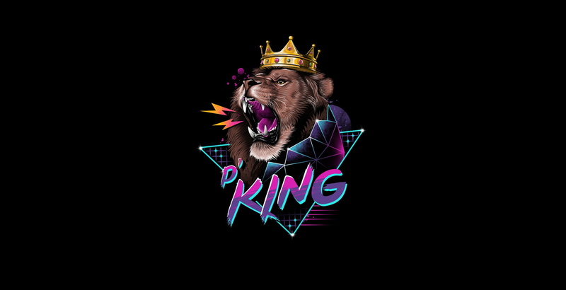 1080P, big cats, lion, minimalism, animals, crown, simple background