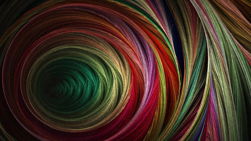 abstract, colorful, digital art, spiral, 1080P, circle