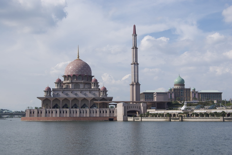 holy, cloud - sky, belief, travel destinations, body, putra, muslim, day, waterfront, jaya, pray, religion, place of worship, architecture, tourism, building exterior