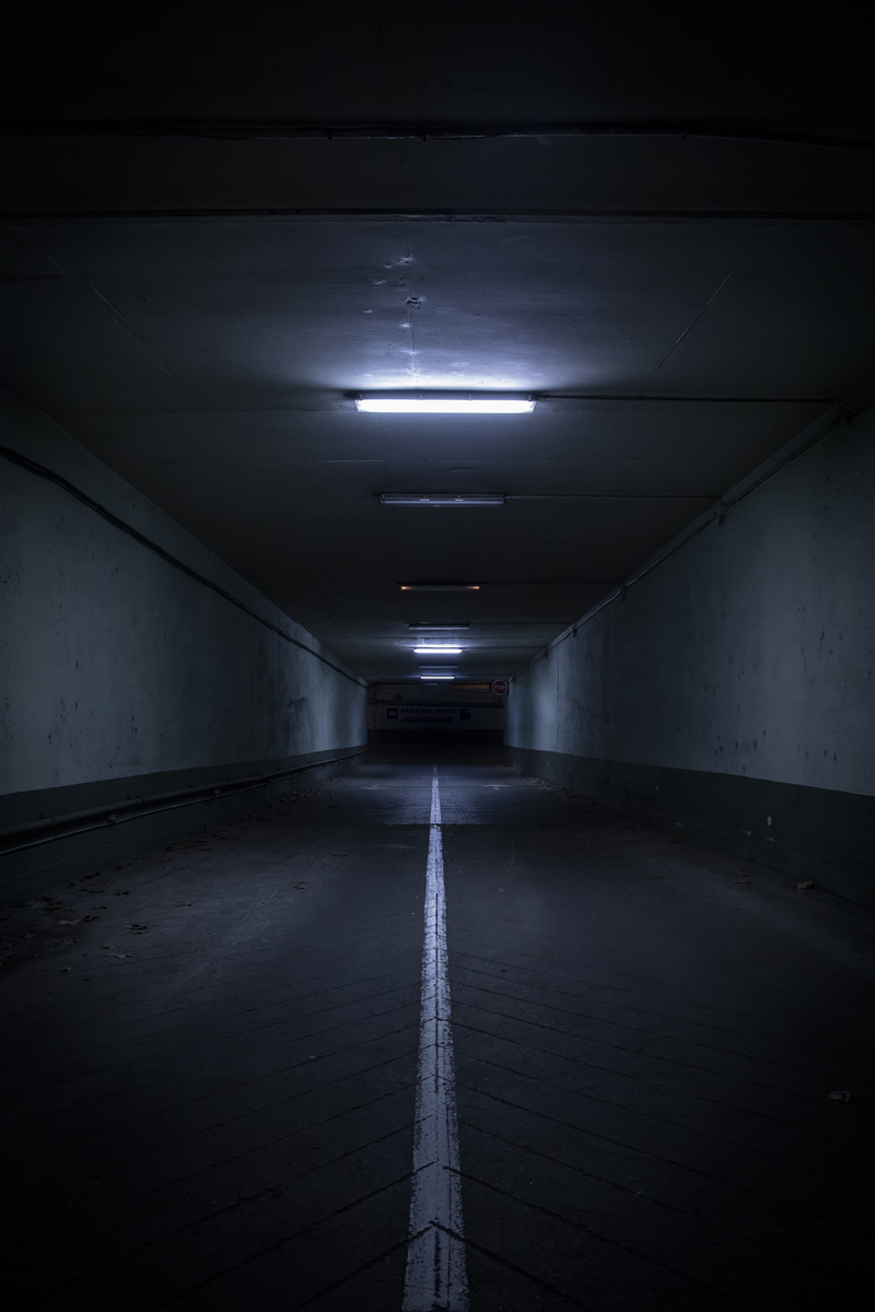electric light, building, illuminated, night, inside, fluorescent light, long, built structure, lights, transportation, indoors, road, underpass, subway system