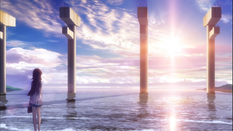 anime girls, women, nature, sea, side view, Sun, leisure activity, outdoors, sky, full length, beauty in nature, Nagi no Asukara, sunlight, anime, sand
