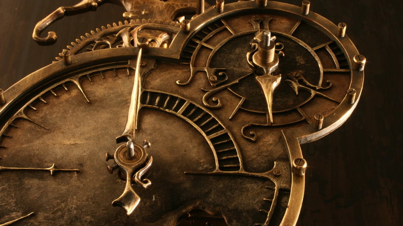 mechanical, instrument of time, retro styled, 720P, time, roman numeral, pocket watch, ornate, metal, clocks, technology, clock face, machinery, indoors