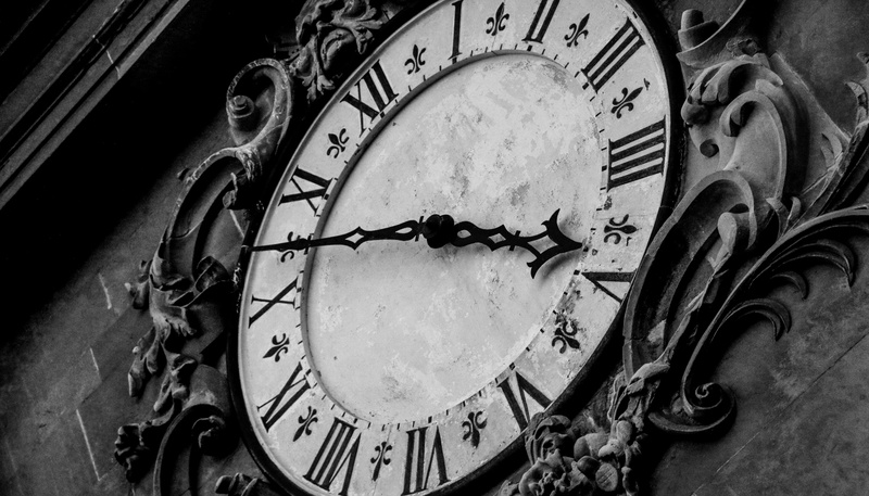 the past, vintage, indoors, design, sign, clock, wall clock, symbol, number, wall - building feature, icon, grayscale, hour, history, instrument of time