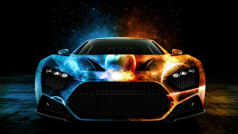 blue, sky, water, fast, led, red, zenvo, supercar, st1, car, galaxy, lights, space, planets, black, stars, fire, night, 1080P, moon, orange