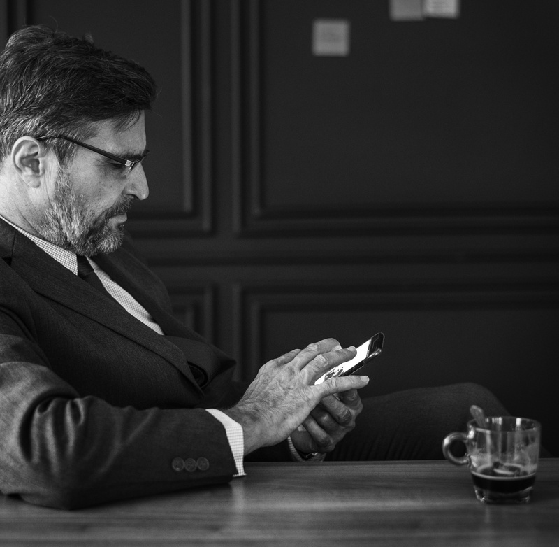 businessman, lifestyles, digital, real people, business, mobile phone, smart phone, eyeglasses, 4K, hand, holding, latino, communication, mature men, indoors