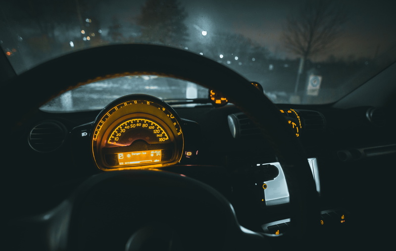 mode of transportation, indoors, car interior, black, land Vehicle, travel, steering, motor vehicle, road, inside Of, gauge, dashboard, control panel, odometer