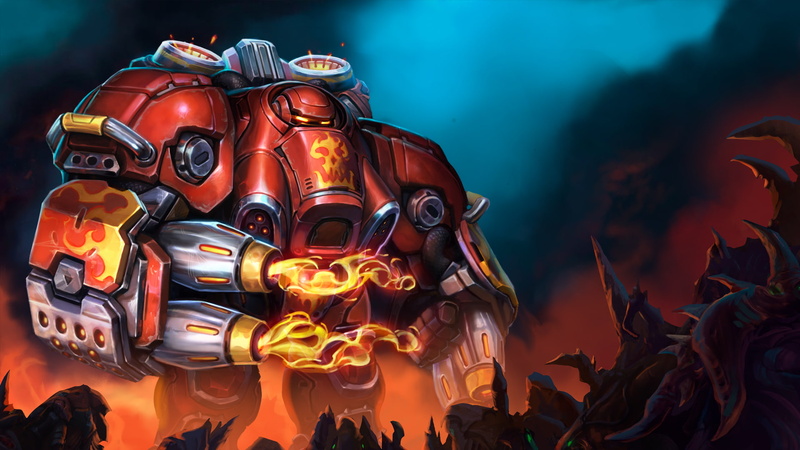 Blizzard Entertainment, video games, starcraft, Heroes Of The Storm, firebat, Armour, fire, Starcraft II, digital art, 1080P