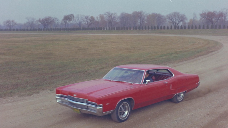 retro styled, toy car, land, 1080P, grass, Mercury Marauder, sports utility vehicle, land vehicle, plant, red, motor vehicle, transportation, landscape