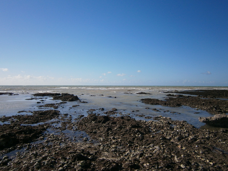 romance, land, blue, vision, outdoors, united kingdom, wave, beauty in nature, beauty, view, tranquility, mud, pollution, distant, sky, coast, wide, beach