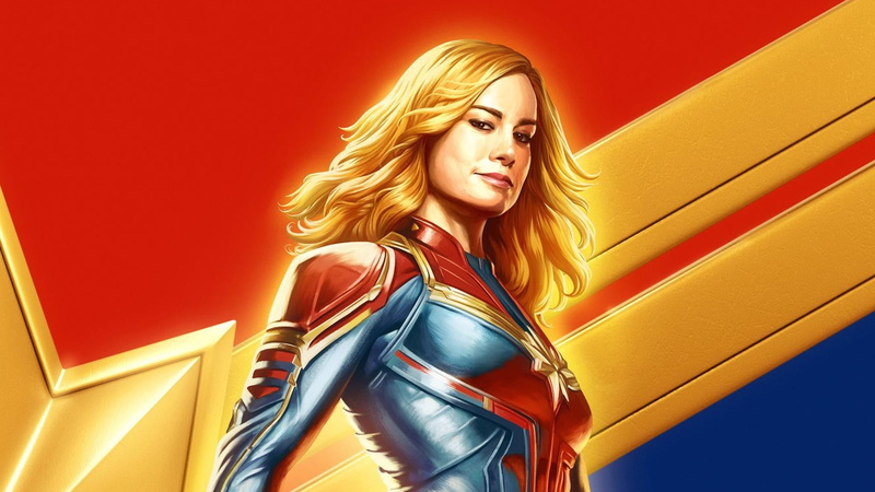 Captain Marvel, Blonde, 1080P, Marvel Comics, Brie Larson, Movie