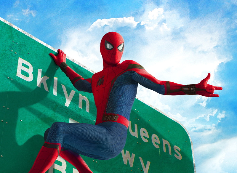 young adult, three quarter length, spiderman, communication, cloud - sky, lifestyles, text, sport, 1080P, day, sky, homecoming, low angle view, one person