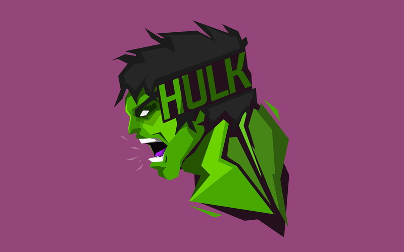 Marvel Comics, purple, Hulk, typography, purple background, 2K, the hulk