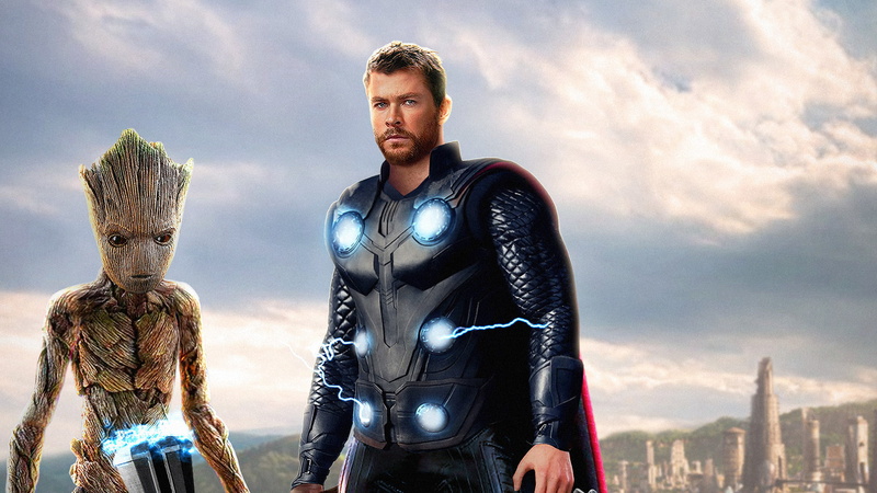 Movie, Groot, Thor, 1080P, Avengers: Infinity War