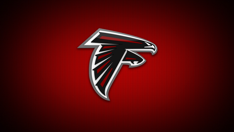 2K, minimalism, falcons, Atlanta Falcons, logo, red background