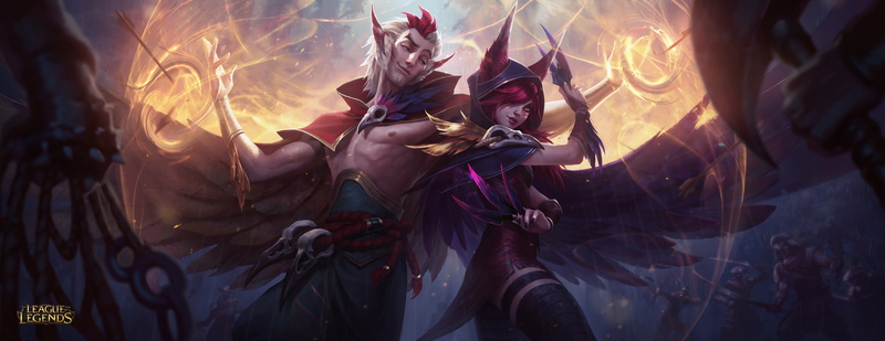 League Of Legends, 4K, Xayah (League of Legends), Rakan (League of Legends)
