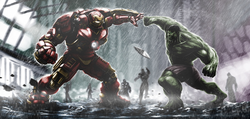 hulk, 4K, iron man, armor, tony stark, Avengers: Age of Ultron, hulkbuster, bruce banner