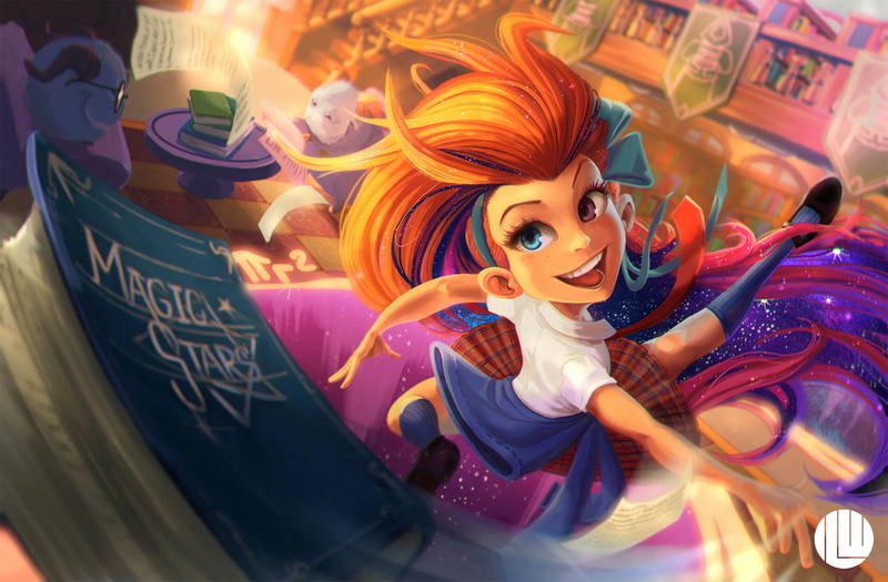 League Of Legends, Zoe (League of Legends), Heterochromia, Orange Hair, School Uniform, 1080P, Video Game