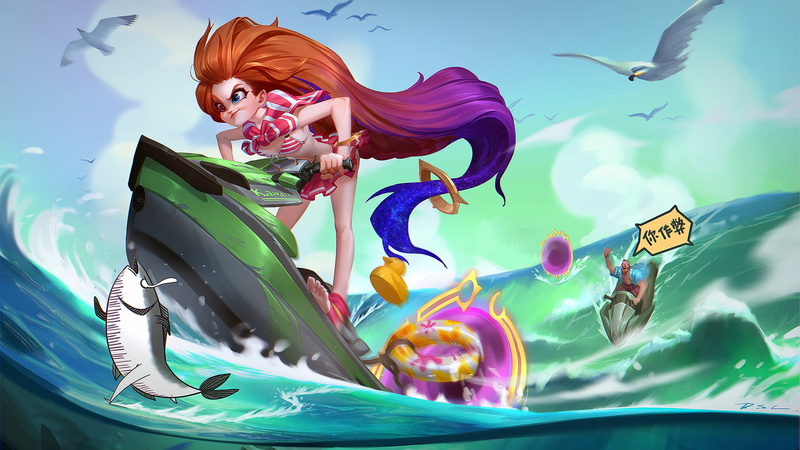 pool party, League of Legends, Gangplank, 4K, Zoe (League of Legends), video games