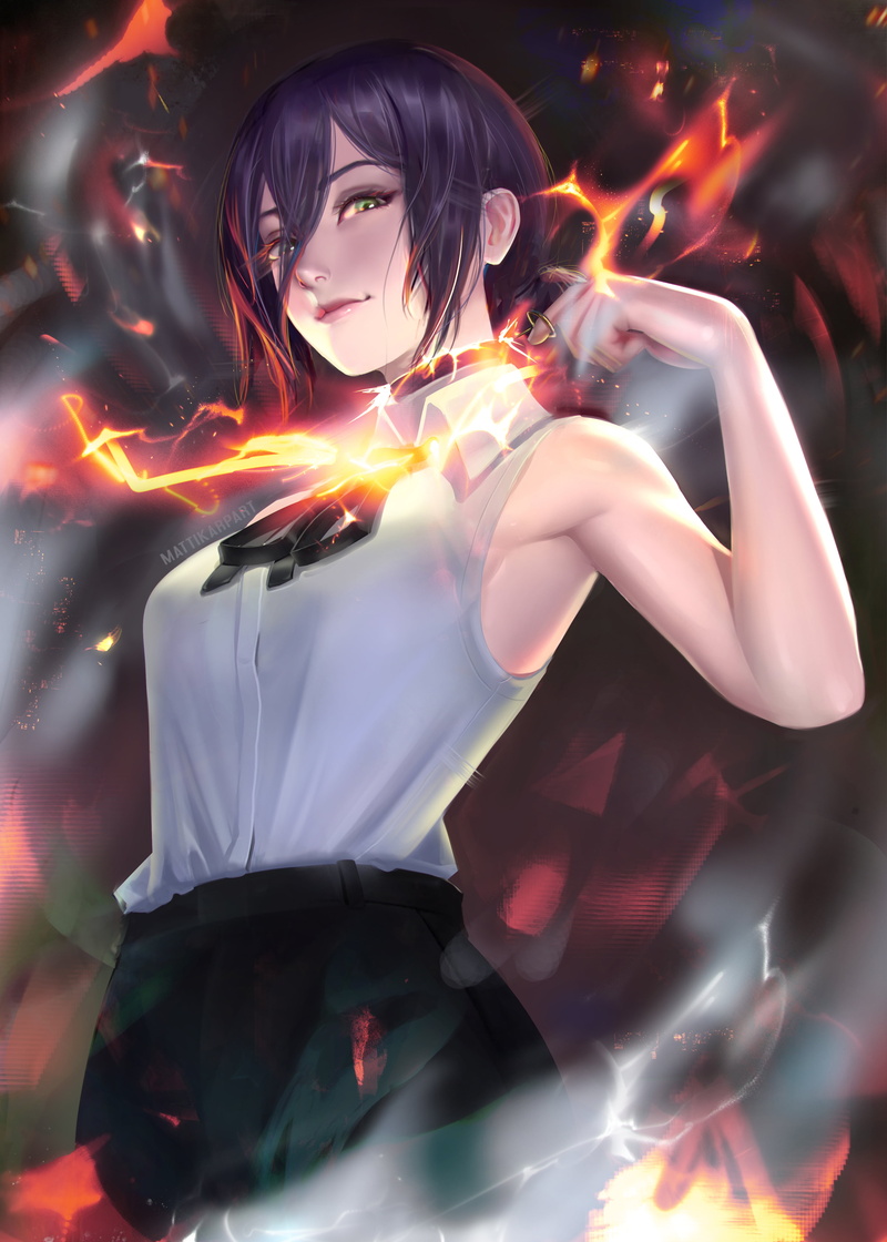 character design, 4K, digital art, illustration, Mattikarp, Reze (Chainsaw Man), 4K
