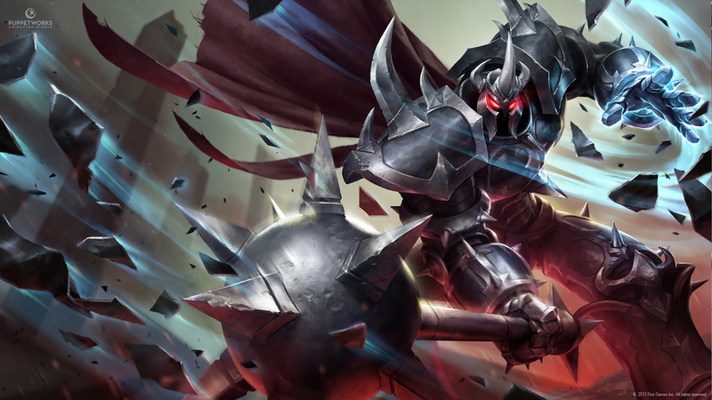 spikes, high angle view, machinery, still life, large group of objects, military, warrior, Mace, Mordekaiser, art and craft, armored, abundance, League of Legends
