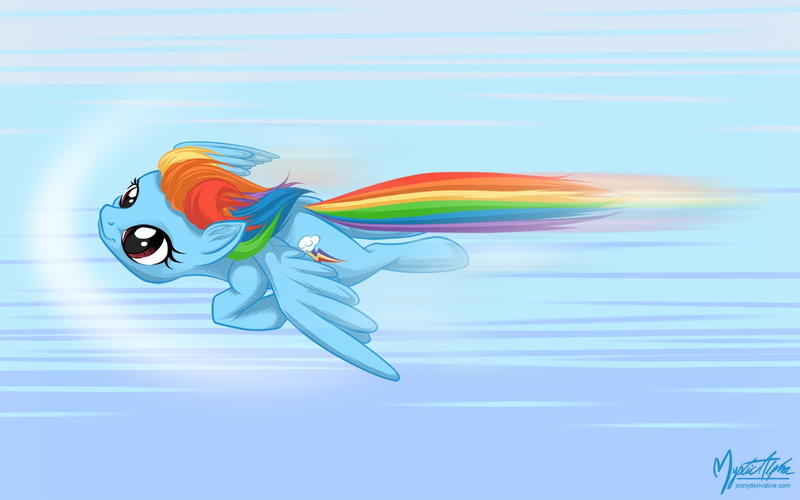 pony, my, yellow, haired, little, cartoon/comic, rainbow, dash, brown, 720P, hd, illustration