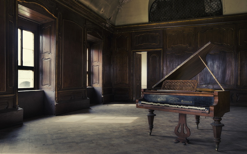 piano, room, music, 1080P