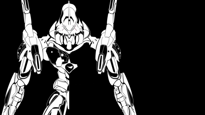 human skeleton, robot, skeleton, Neon Genesis Evangelion, human representation, bone, art and craft, low angle view, built structure, black background