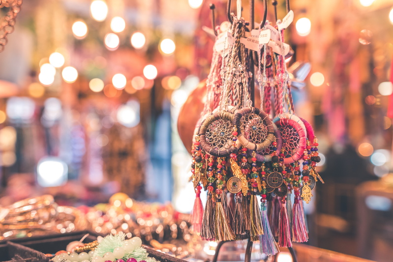 night, 5K, freshness, accessory, market stall, christmas market, dream catcher, food and drink, dreamcatchers, focus on foreground, hinduism, store, stall