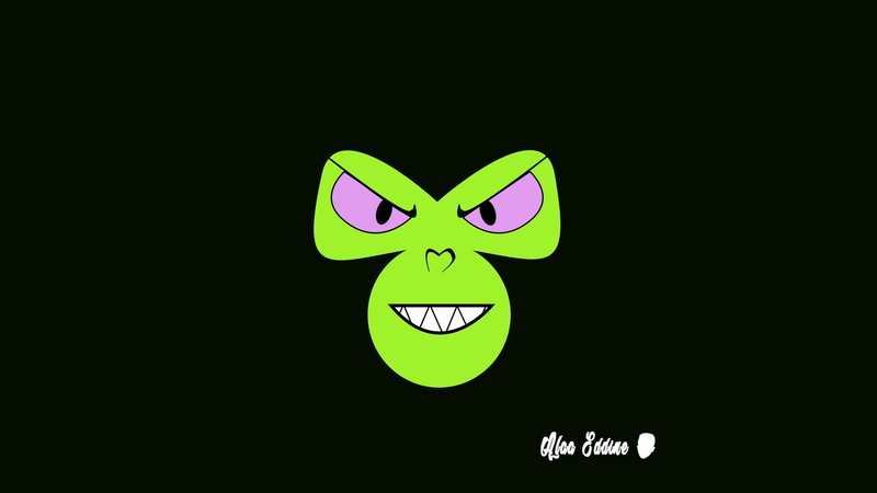 no people, western script, communication, symbol, indoors, human representation, still life, studio shot, green color, close-up, illuminated, smiling, anthropomorphic smiley face