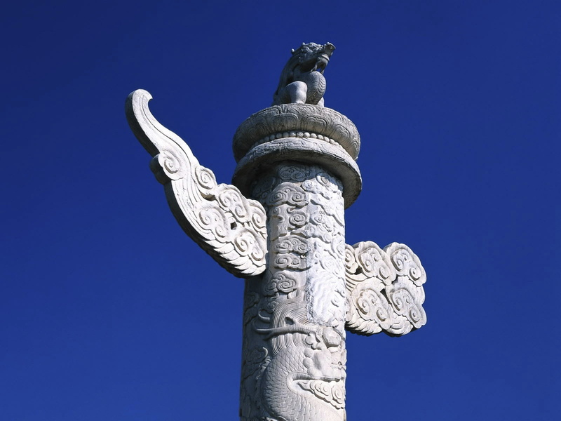 sculpture, outdoors, stone Material, creativity, famous Place, art, architecture And Buildings, clear sky, built Structure, blue, history, 720P, art and craft