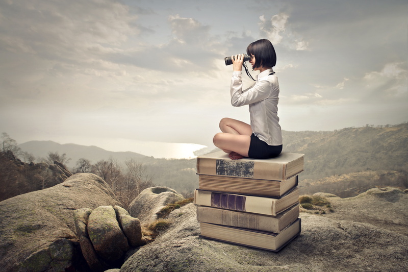 fantasy art, hills, binoculars, skirt, activity, leisure activity, women, barefoot, 5K, rock - object, cloud - sky, side view, solid, photography themes