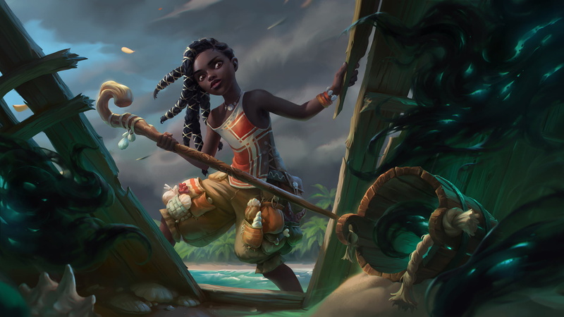 game art, video game art, Hextech, 720P, League of Legends, Senna (League of Legends)